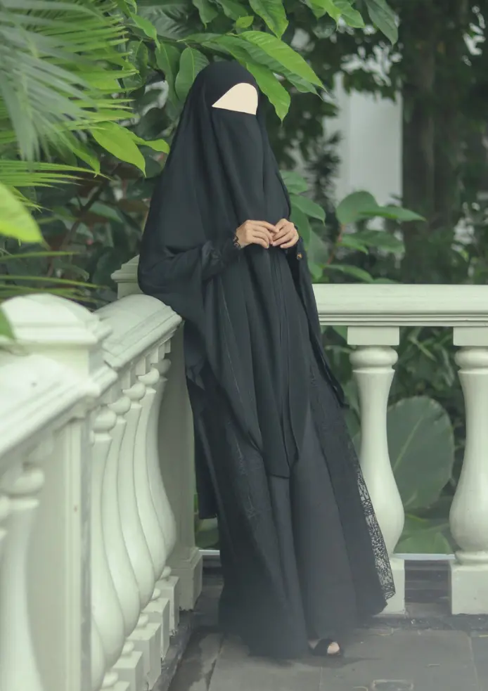 Malika Series Black Lace-Panel Modest-Wear Collection verified product photo 1