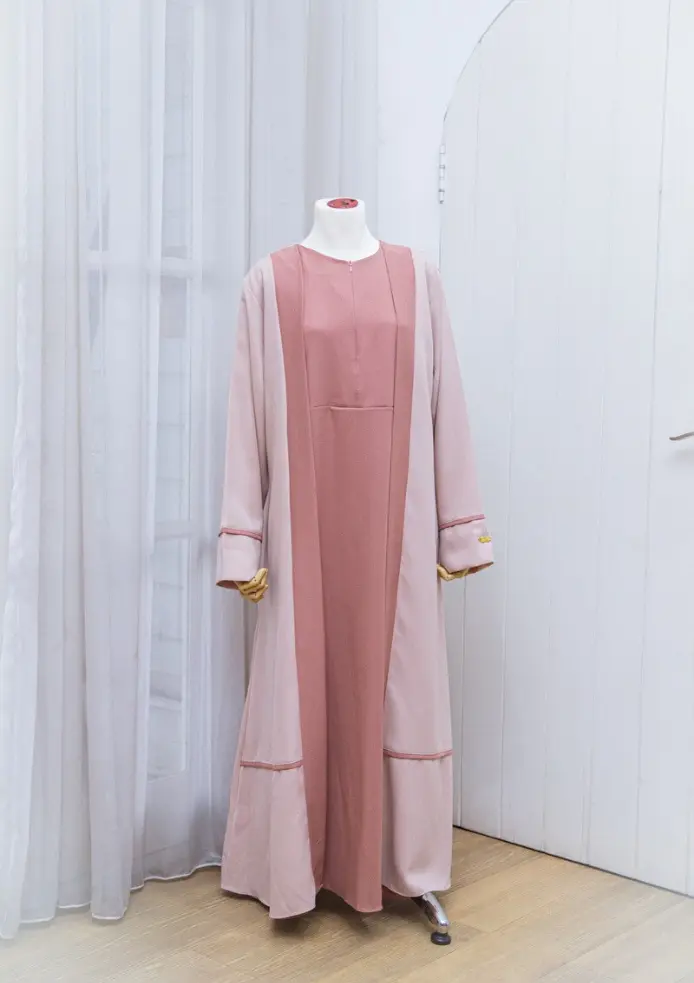 Saarah Series Dusty-Rose Panel Dress verified product photo 1
